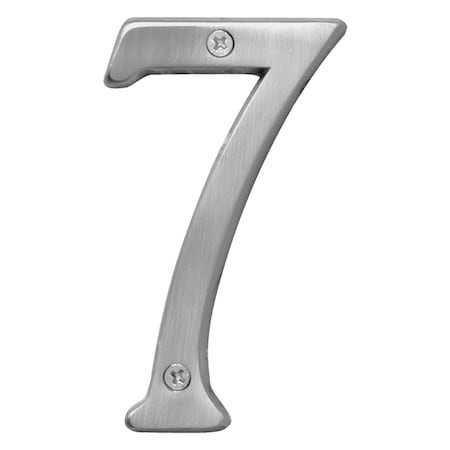 Hy-Ko 4In Satin Nickel Number 7, 3PK A30937